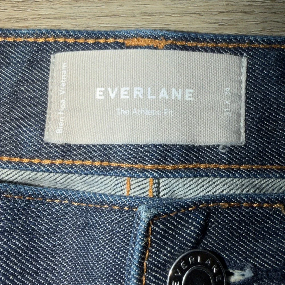 Everlane Athletic Slim Jeans Dark Wash Stretch Denim Mens 31x30
